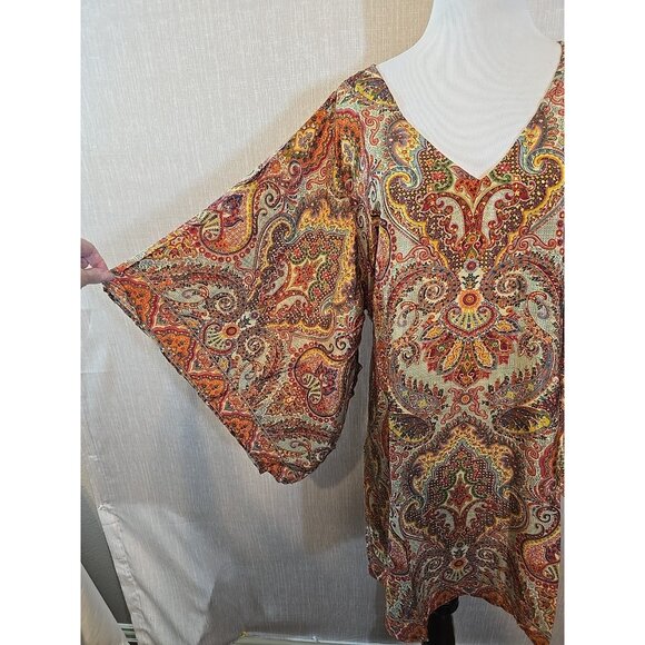 Kimono Sleeves Short length dress tassel tie back fits size S to Size L New - Picture 5 of 16